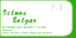 vilmos bolgar business card